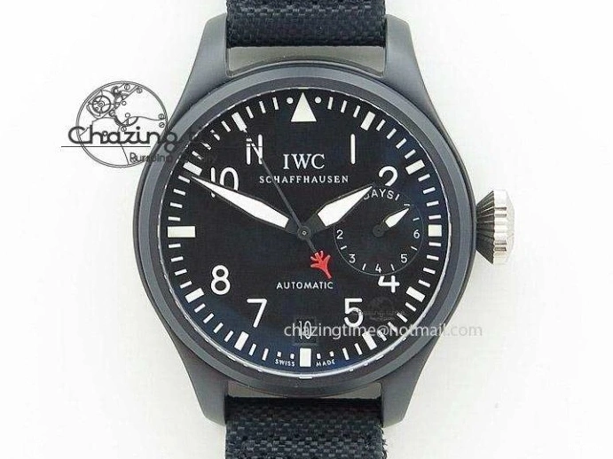 MIROTIME 0503 UrbanStyle Mark XVIII IW327012 SS M+F 1:1 Best Edition White Dial on Black Leather Strap A 7054